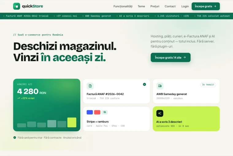 QuickStore — SaaS e-commerce