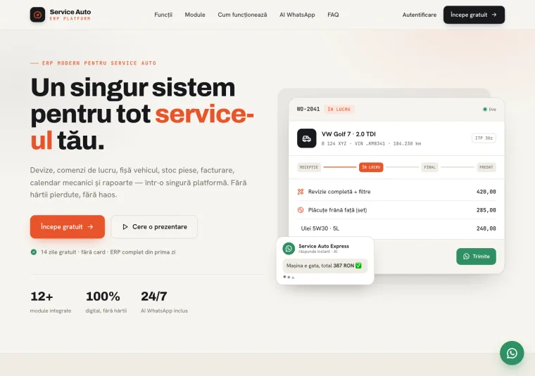 Service Auto ERP