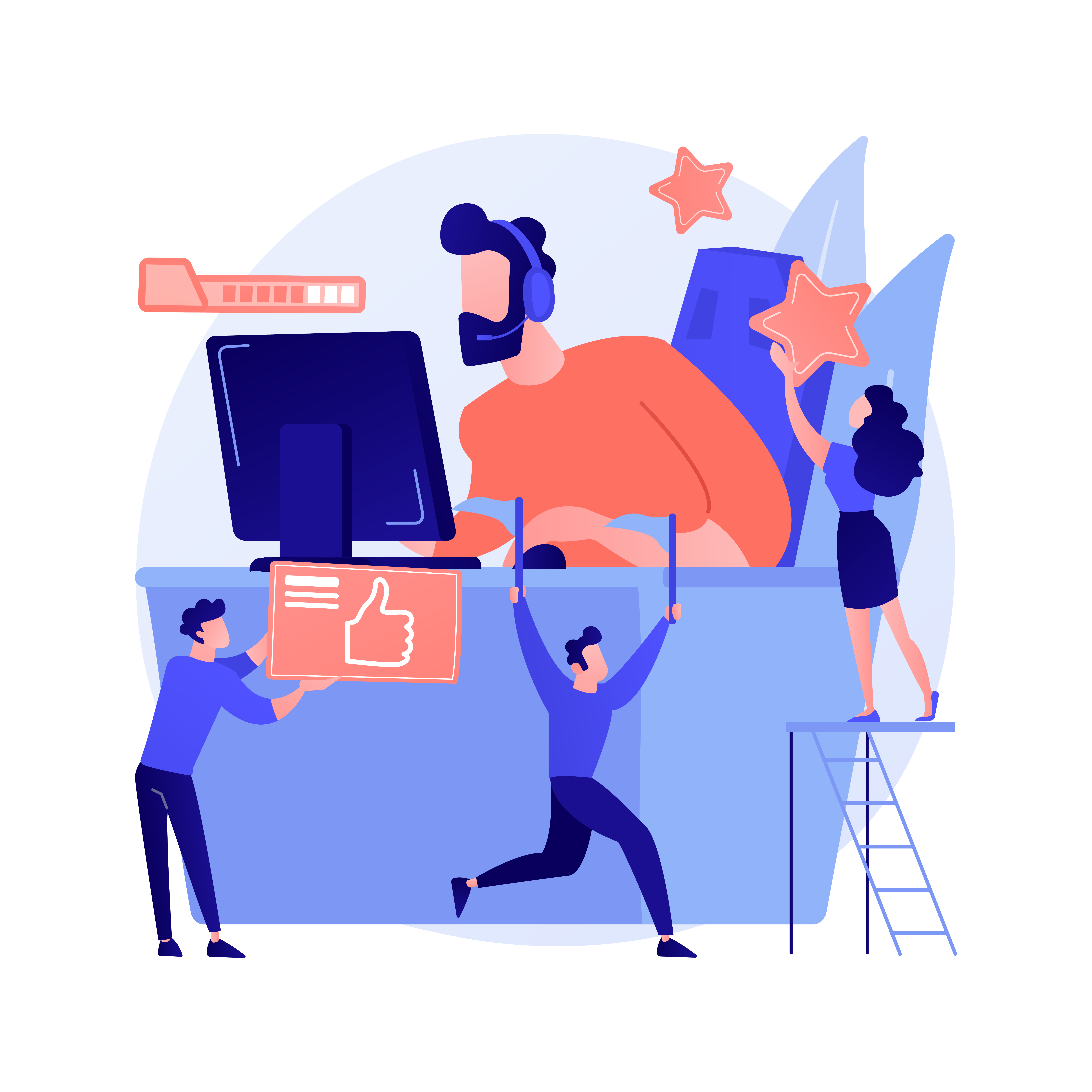 Esport fans abstract concept vector illustration
